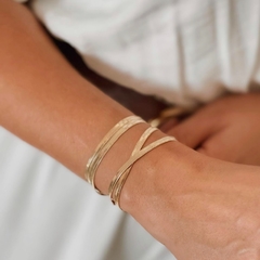 PULSEIRA LISA BANHO OURO - POLYANNA 