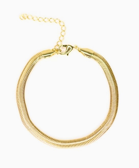 PULSEIRA SNAKE BANHO OURO