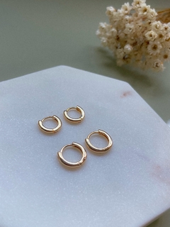 Dupla Argolinhas Malu banho ouro - loja online