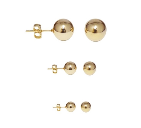 Trio esfera banho ouro