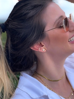 PIERCING FAKE MICROZIRCONIAS BANHO OURO - POLYANNA 