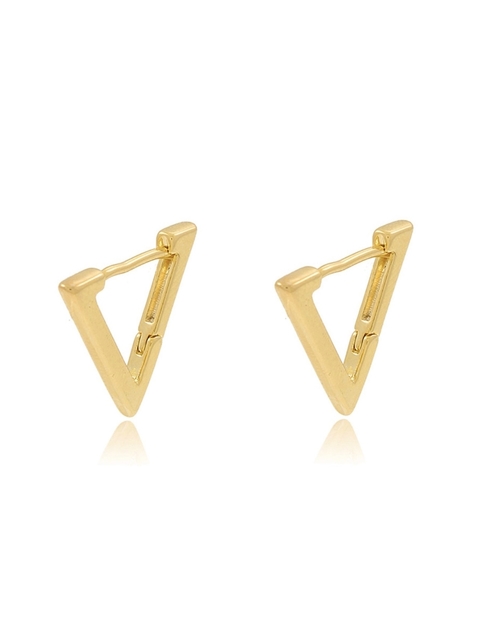 ARGOLINHA TRIANGULAR BANHO OURO