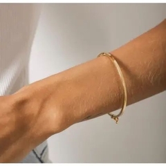 Imagem do BRACELETE FIO QUADRADO FECHADO BANHO OURO