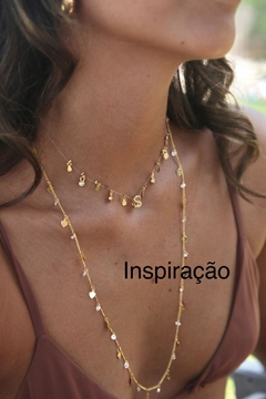 COLAR MEDALHINHAS COM ZIRCÔNIA BANHO OURO - loja online