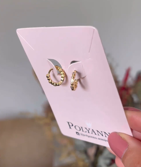 ARGOLINHAS MICROZIRCONIAS BANHO OURO