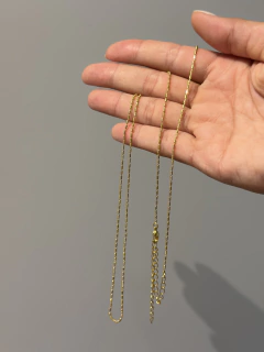 COLAR DIAMANTADO 70 CM BANHO OURO