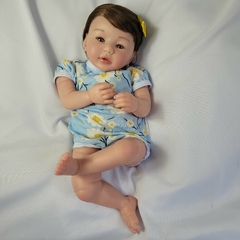 Bebê Reborn Menina Silicone, Banho Cabelo Fio A Fio Baby - comprar online