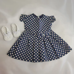 Vestido Para Boneca Bebê Reborn Com Sapatinho de Crochê Branco