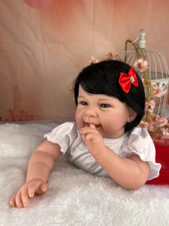Bebê Reborn Menina Morena Olhos Azuis Com Enxoval - comprar online