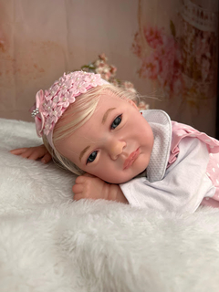 Bebê Reborn Menina Fio a Fio Corpo de Silicone Pode Banhar