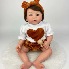 Bebê Reborn Menina Boneca Silicone Realista, Morena - comprar online