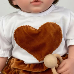 Imagem do Bebê Reborn Menina Boneca Silicone Realista, Morena