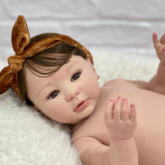 Bebê Reborn Menina Boneca Silicone Realista, Morena