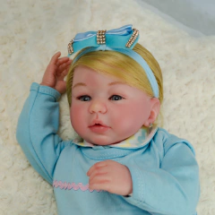Bebê Reborn Menina Corpo de Pano 48 cm Com Acessórios