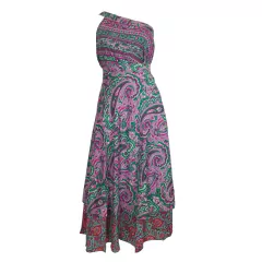 Saia Longa Indiana Estampada Hippie e Boho Saia Envelope Saia Transpassada Vira Vestido