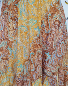 Vestido Indiano Curto Decote V com Estilo Boho Hippie