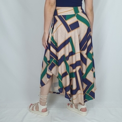 Calça Pantalona Pantacourt Com Bolso Boho Jade - Hippie e Boho