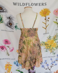 Vestido Boho Chic Curto com Estampa Floral Indiana na internet