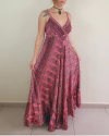 Vestido Indiano Longo Rodado De Alcinha Boho Chic Petal