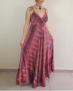 Vestido Indiano Longo Rodado De Alcinha Boho Chic Petal