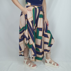 Calça Pantalona Pantacourt Com Bolso Boho Jade - comprar online