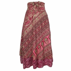 Saia Indiana Estampa Boho Chic Modelo Envelope Dupla Face