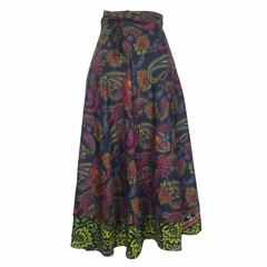 Saia Longa Indiana Modelo Envelope Vira Vestido Boho