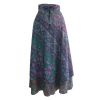 Saia Floral Indiana Transpassada Dupla Face Vira Vestido Boho