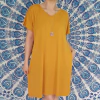 Vestido Feminino Soltinho Com Mangas e Bolsos Estilo Hippie e Boho Sol