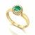 Anel Majestic Esmeralda e Diamantes Naturais Ouro 18k - comprar online