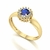 Anel Majestic Safira e Diamantes Naturais Ouro 18k - comprar online