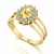 Anel Bright Citrino e Diamantes Ouro 18k - comprar online