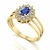 Anel Bright Safira e Diamantes Naturais Ouro 18 - comprar online