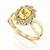 Anel Magnus Flos Citrino e Diamantes Naturais Ouro 18k - comprar online