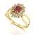 Anel Magnus Flos Granada e Diamantes Naturais Ouro 18k - comprar online