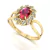 Anel Magnus Flos Rubi e Diamantes Naturais Ouro 18k