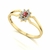 Anel Lovely Granada e Diamantes Ouro 18k - comprar online