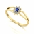 Anel Lovely Safira e Diamantes Ouro 18k