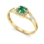 Anel de Formatura de Enfermagem Small Square Ouro 18k