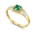 Anel de Formatura de Veterinária Small Square Ouro 18k
