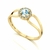 Anel Shiny Água Marinha e Diamantes Ouro 18k - comprar online