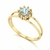 Anel Crown Água Marinha e Diamantes Ouro 18k - comprar online