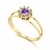 Anel Crown Ametista e Diamantes Ouro 18k - comprar online
