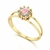 Anel Crown Turmalina Rosa e Diamantes Ouro 18k - comprar online