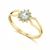 Anel Lovely III Água Marinha e Diamantes Ouro 18k - comprar online