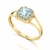 Anel Big Square Água Marinha e Diamantes Naturais Ouro 18k - comprar online