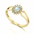 Anel Lovely IV Água Marinha e Diamantes Ouro 18k - comprar online
