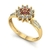 Anel de Formatura de Odontologia Flower Ouro 18k