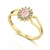 Anel Lovely IV Turmalina Rosa e Diamantes Ouro 18k - comprar online