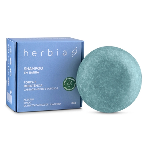 SHAMPOO EM BARRA CABELOS MISTOS E OLEOSOS 80g (HERBIA)